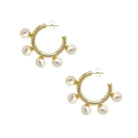 Pearl Hoop Pierced Earrings

Add some pearl-fect flair to your daily look with these playful pearl hoop earrings. These earrings combine classic pearls with a modern hoop design for a unique and stylish accessory. A must-have for any jewelry collection!

Yellow Gold Plated
1.5" Hoop Diameter
Pearls: 10MM Diameter