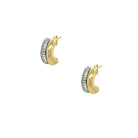 Double Row Huggie Pierced Earrings

Yellow &amp; White Gold Plated
0.50" Wide

While supplies last. All Deals Of The Day sales are FINAL SALE.