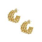 Triple Ball Hoop Shape Earrings

Yellow Gold Plated
0.75" Long X 0.59" Wide
