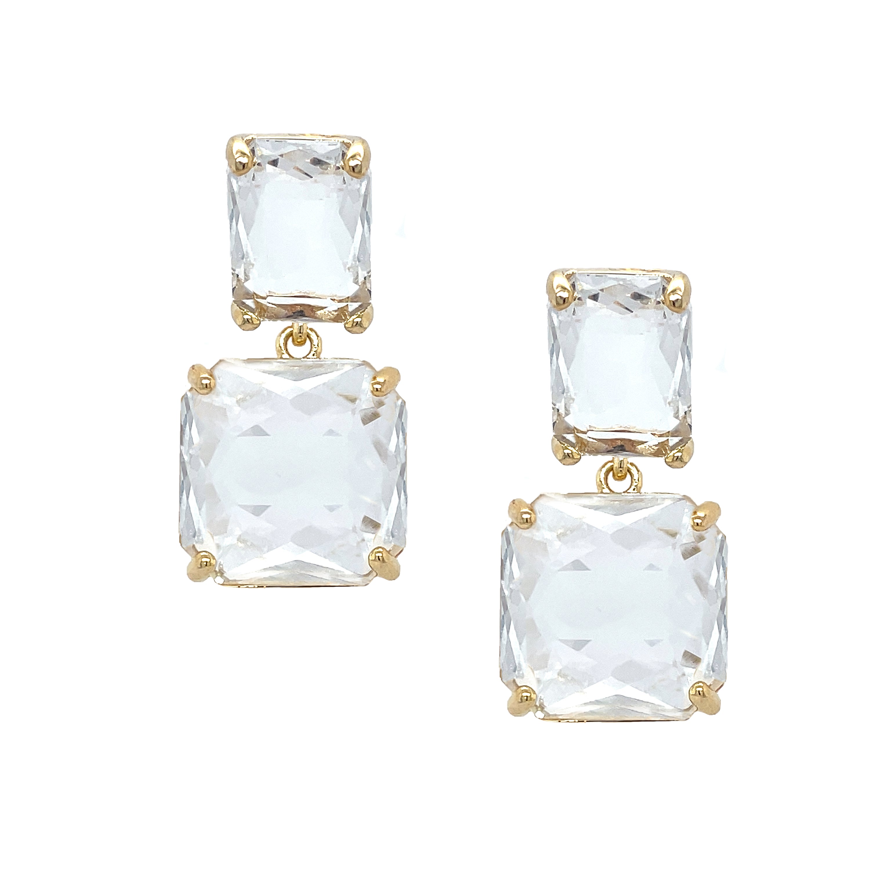 CZ Square Drop Pierced Earrings

Yellow Gold Plated
Rectangle Stone: 0.55" Long X 0.39" Wide
Square Stone: 0.71" Wide
Drop: 1.50" Long

While supplies last. All Deals Of The Day sales are FINAL SALE.