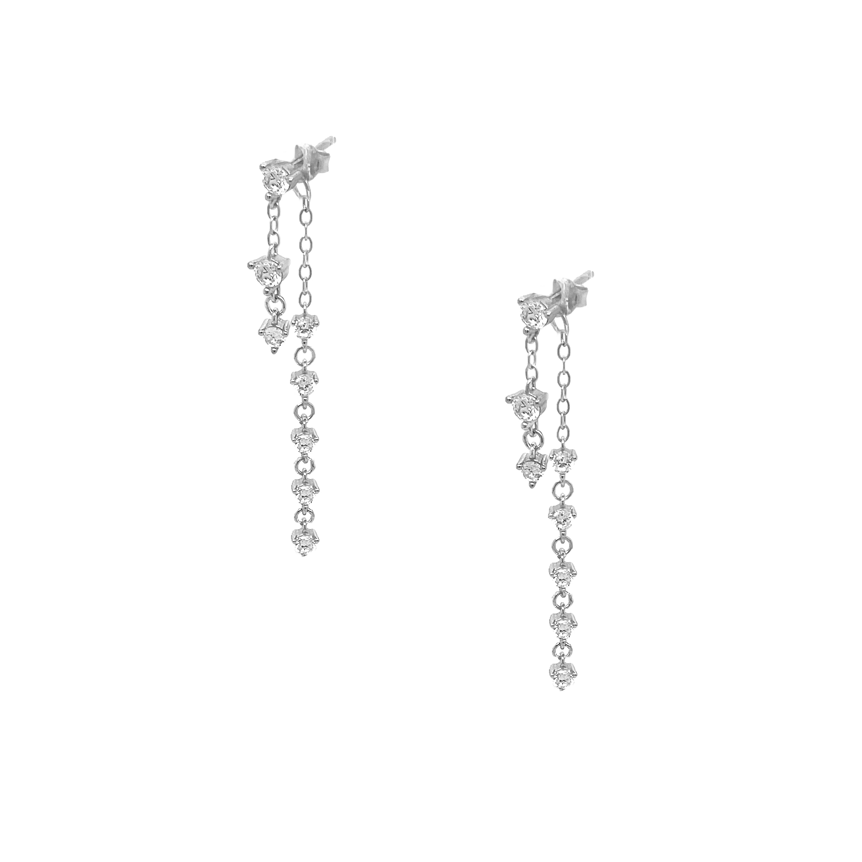 Double Strand CZ Pierced Earrings

White Gold Plated
Short Strand: 0.45" Long X 0.09" Wide
Long Strand: 1.5"Long X 0.09" Wide