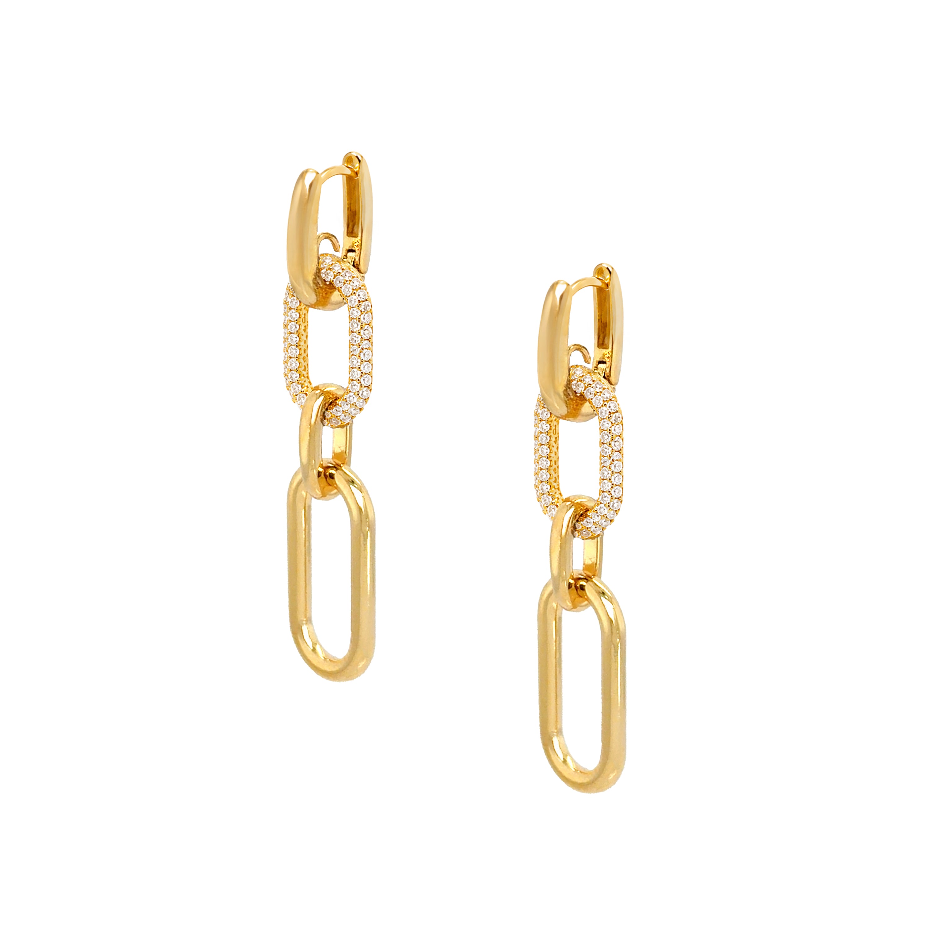 Oval Link Drop Earrings