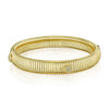 &nbsp;4 station pave disc flexible bracelet  Yellow Gold Plated