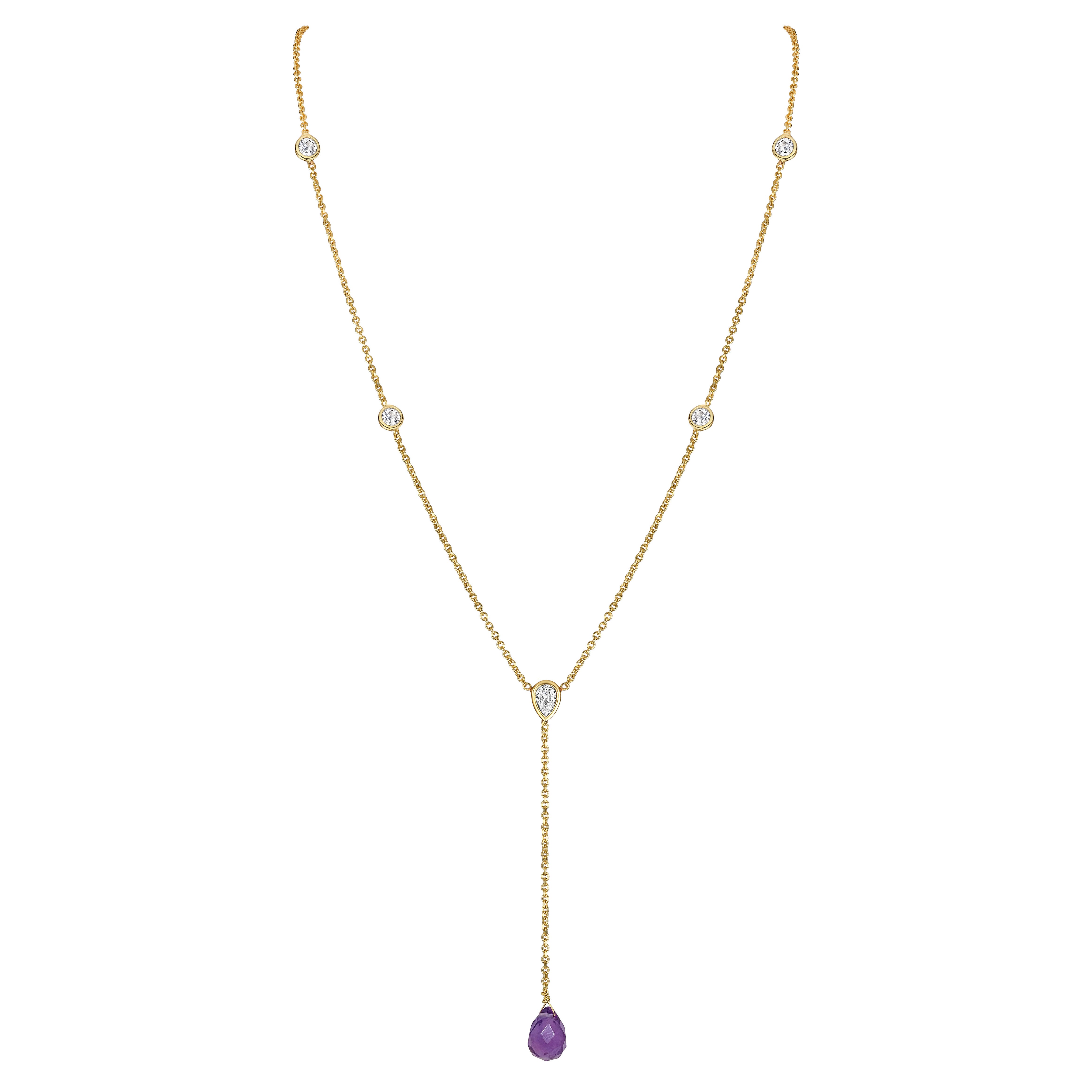 SALE Amethyst Drop Lariat Necklace – Jennifer Miller Jewelry