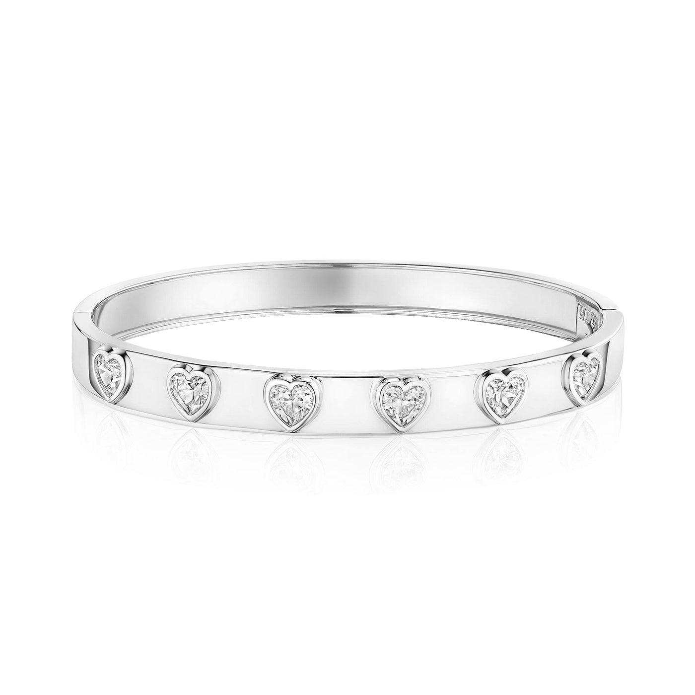 Heart Bangle Bracelet View 4