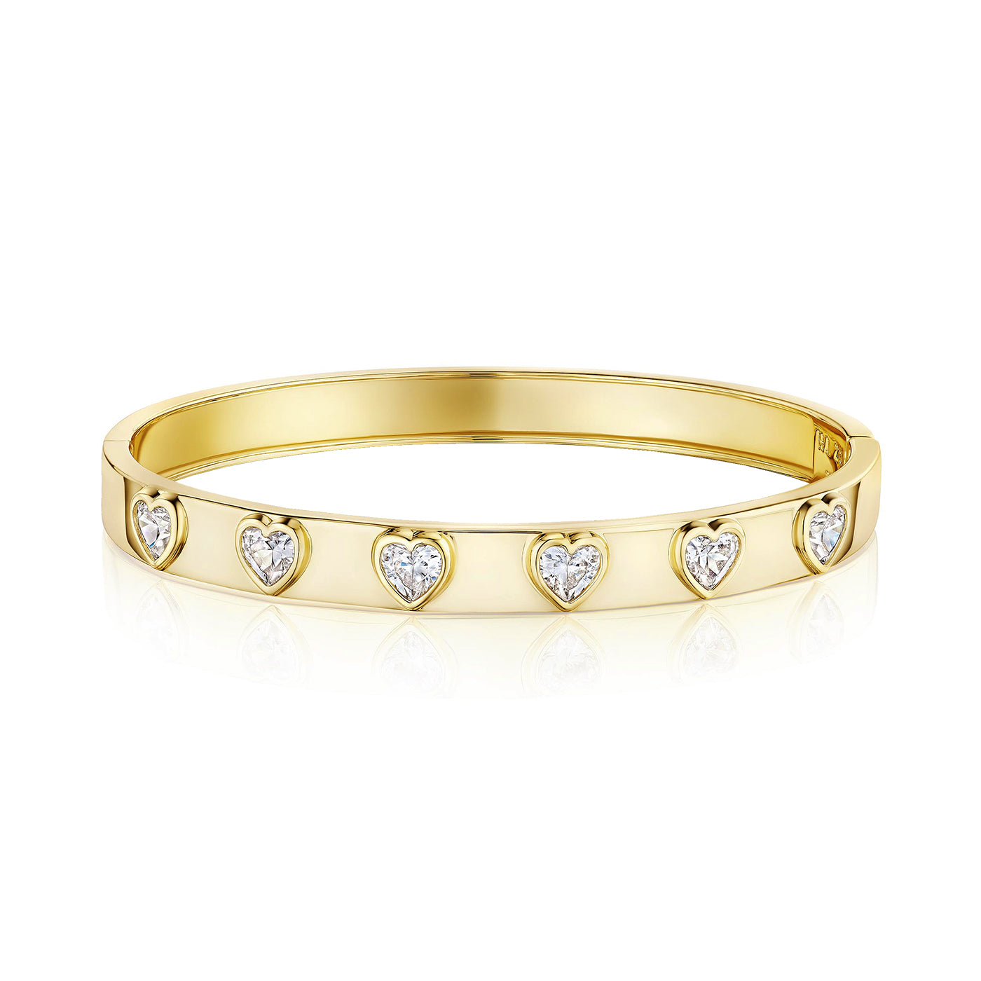 Heart Bangle Bracelet View 1