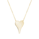 14K Gold Engravable Heart Chain Necklace   14K Gold Heart: 1" Length X 0.75" Width  18" Long Length is adjustable, the clasp can be closed on any link