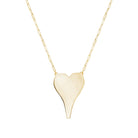 Heart Necklace • 14k yellow gold  • Heart: 1" Length X 0.75" Width  • 18" long adjustable - No Engraving