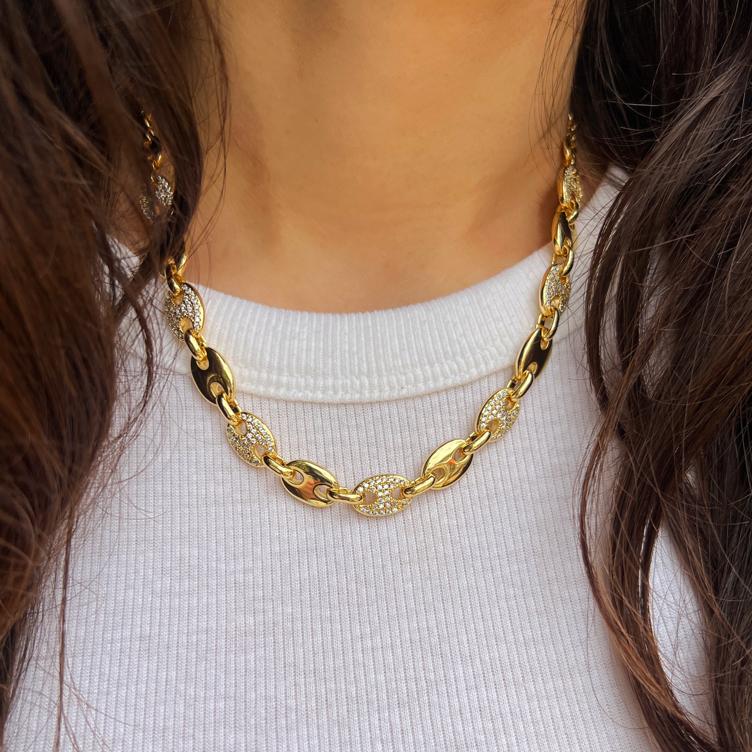 Mixed Link Mariner Necklace View 2