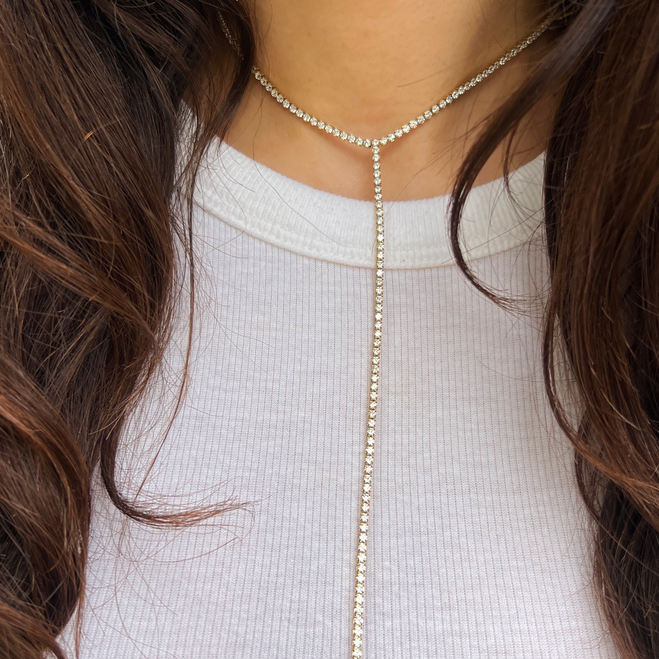 CZ Lariat Necklace

Yellow Gold Plated
Lariat Drop: 6" Long

14-17" Adjustable Length

While supplies last. All Deals Of The Day sales are FINAL SALE.