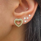 CZ Ridged Heart Outline Stud Pierced Earrings

Yellow Gold Plated
0.54" Wide

While supplies last. All Deals Of The Day sales are FINAL SALE.