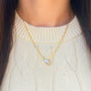 CZ Heart Chain Link Necklace  Yellow Gold Plated Over Silver 16-18" Adjustable Length Heart: 0.31" Wide    While supplies last. All Deals Of The Day sales are FINAL SALE.