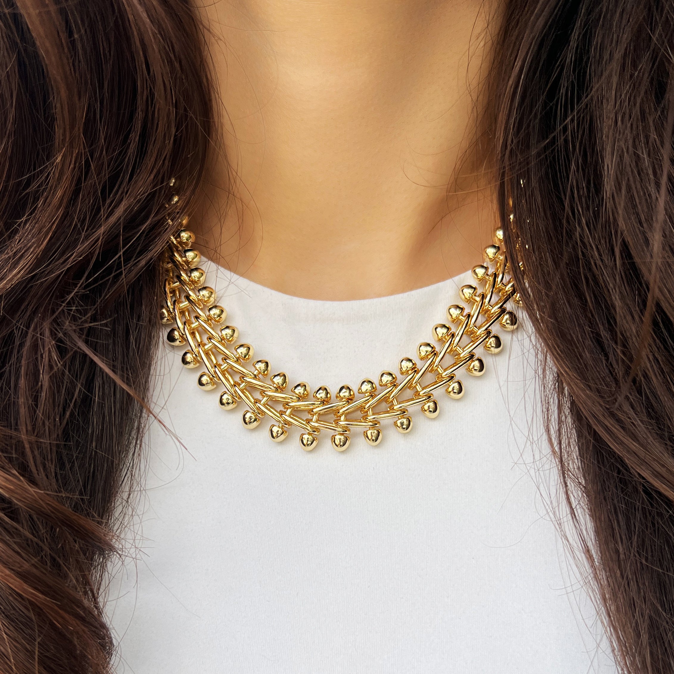 Fishbone Chain Necklace View 2