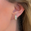 Pave Stone Huggie Earrings  White Gold Plated 0.52" Long X 0.23" Wide    While supplies last. All Deals Of The Day sales are FINAL SALE.