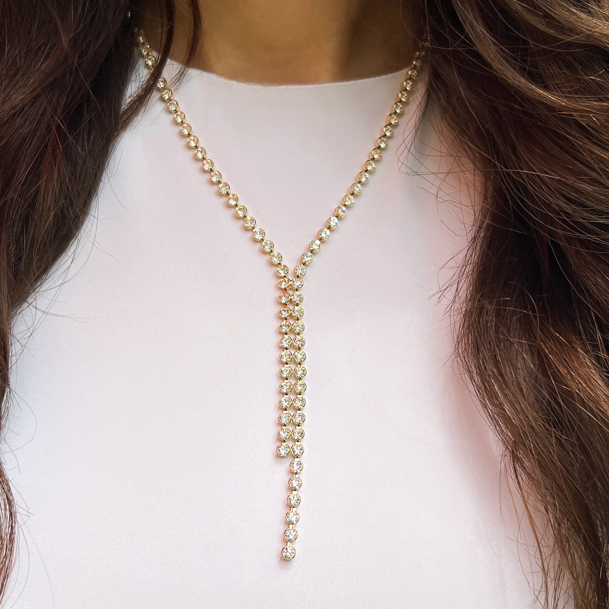 2 Strand CZ Lariat Tennis Necklace

Yellow Gold Plated
0.14" Wide


While supplies last. All Deals Of The Day sales are FINAL SALE.