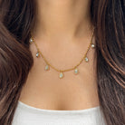 Multi Crystal Tear Drop Necklace