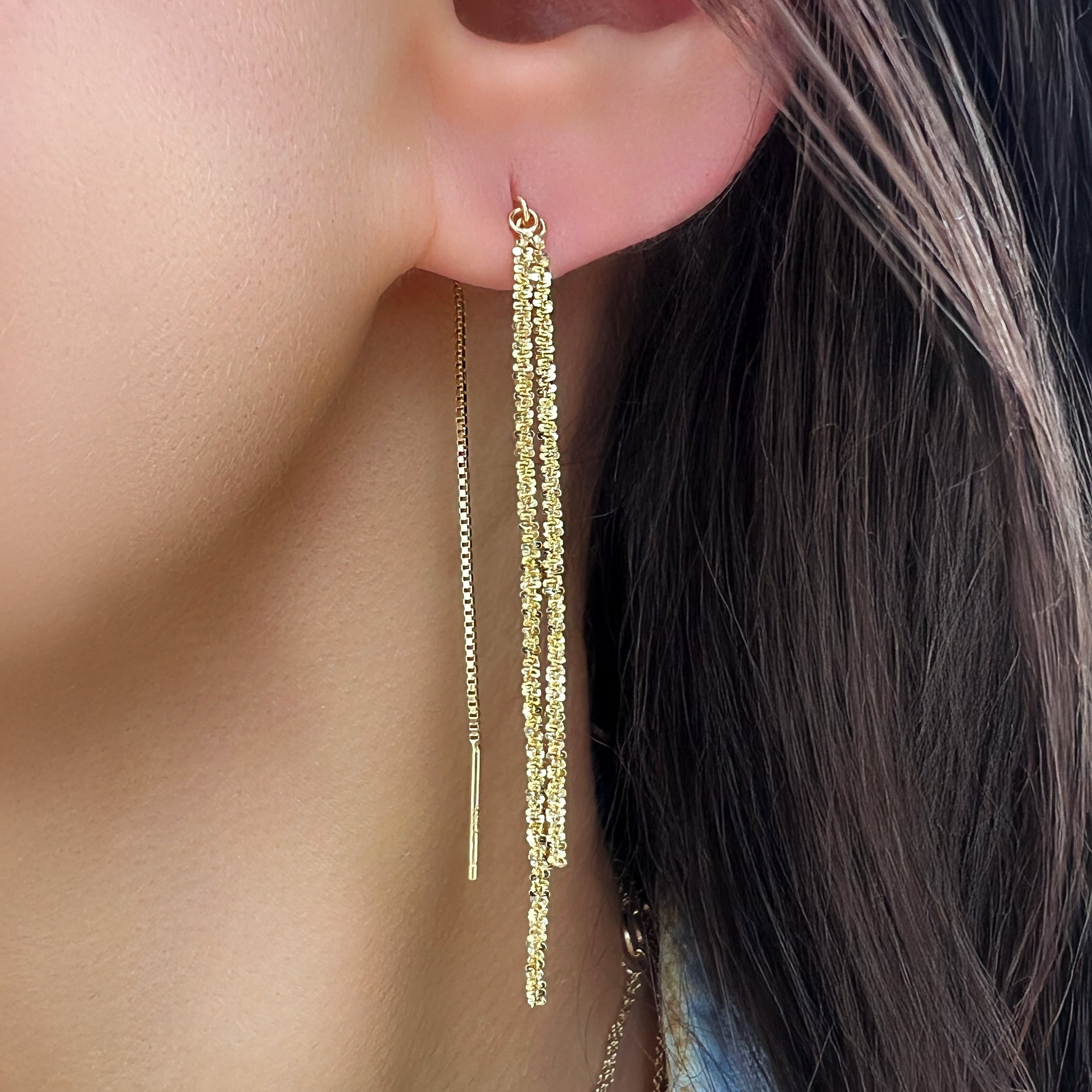 Two Strand Threader Earrings View 2