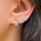 Double Row Huggie Pierced Earrings

Yellow &amp; White Gold Plated
0.50" Wide

While supplies last. All Deals Of The Day sales are FINAL SALE.