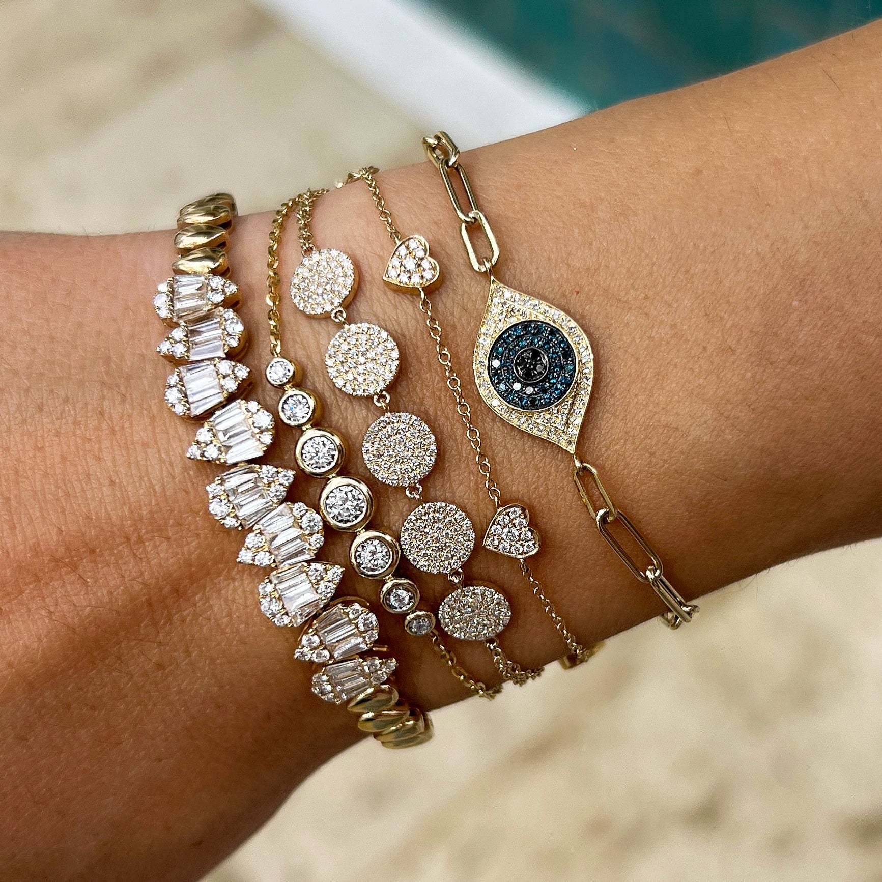 Diamond &amp; Blue Sapphire Eye Paperclip Chain Bracelet

Elevate your style with this Diamond &amp; Sapphire Eye Bracelet, a timeless piece that blends classic design with modern chic. Crafted with delicate diamond and sapphire accents, it adds a subtle sparkle to any outfit, perfect for both everyday elegance and special occasions. Its sleek paperclip links offer a refined yet contemporary look, making it a versatile addition to your jewelry collection.

14K Yellow Gold
0.21 Diamond Carat Weight
0.16 Blue