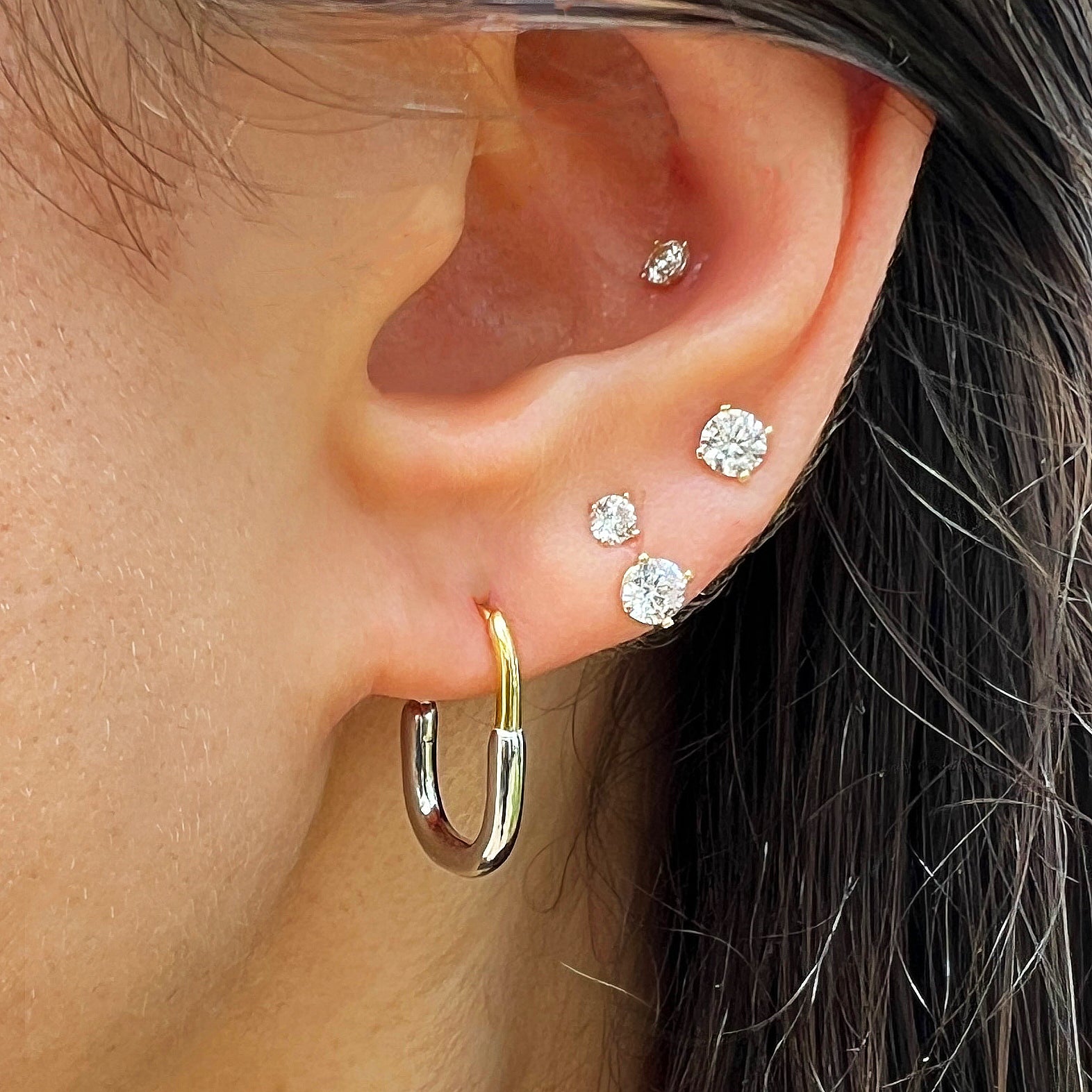 Rectangle Hoop Earrings