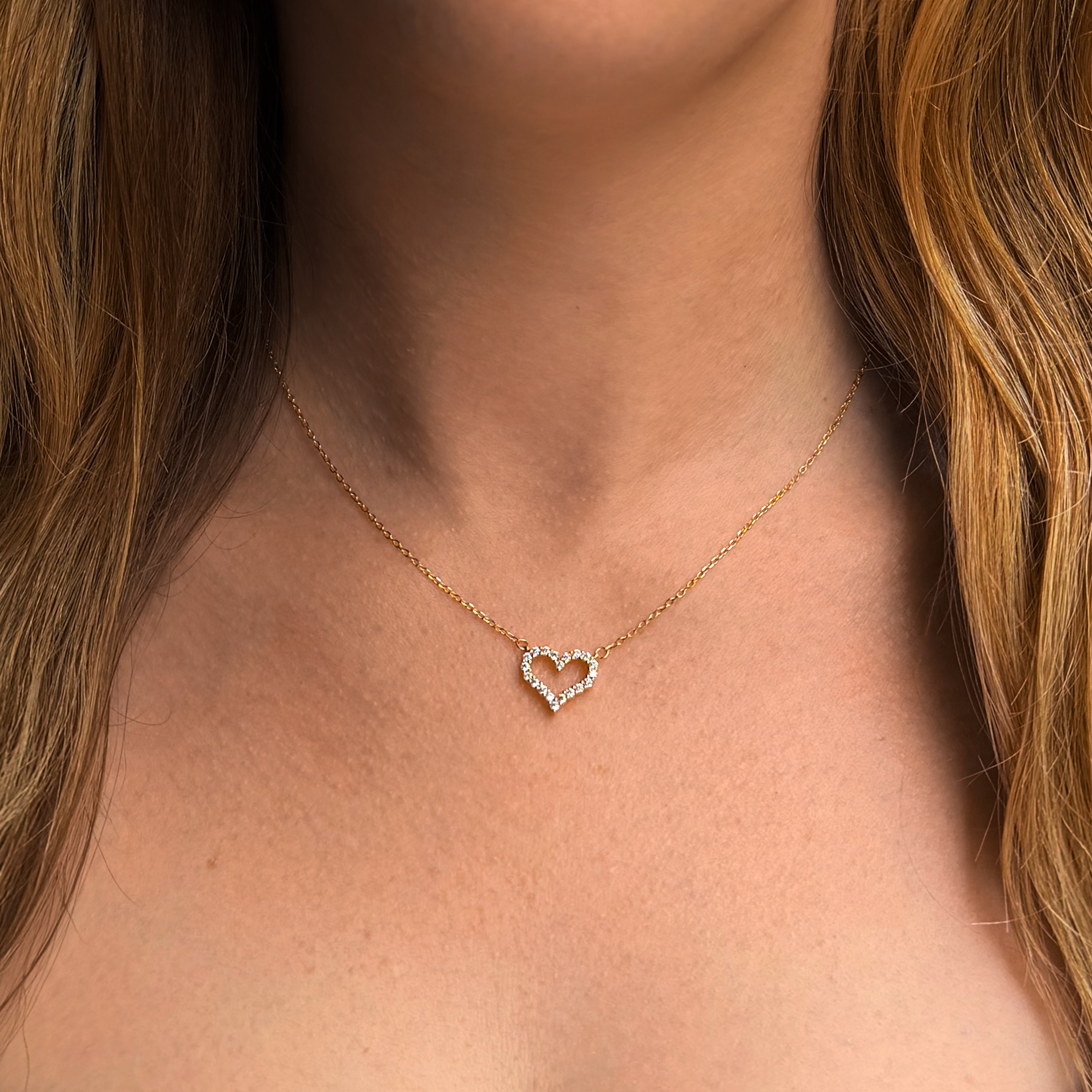 Open Heart Necklace View 2