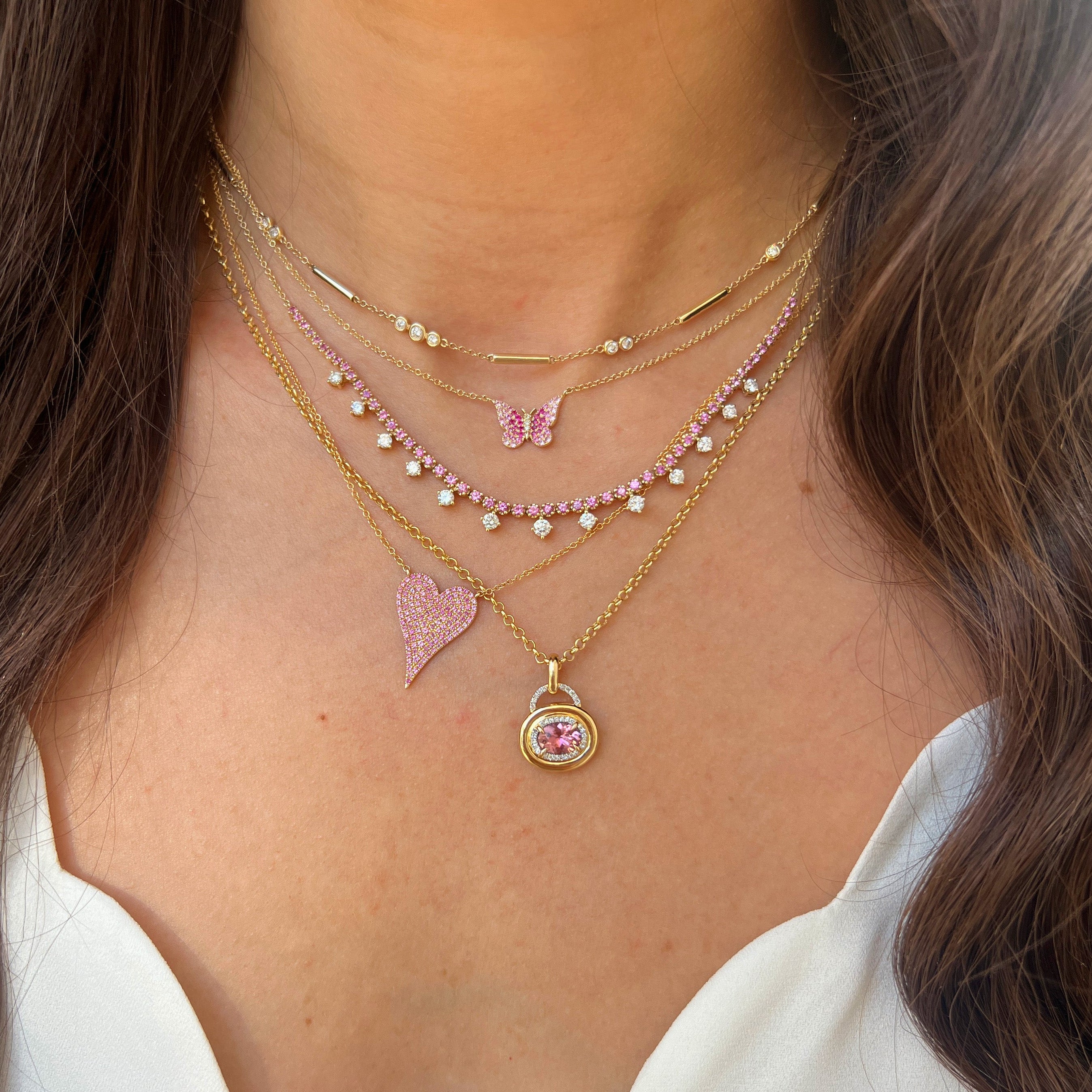 Diamond &amp; Tourmaline Pendant Necklace

14K Yellow Gold
0.08 Diamond Carat Weight
0.78" Tourmaline Carat Weight
16-18" Adjustable Length