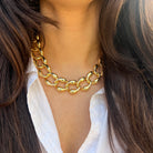 Puffy Link Necklace

Yellow Gold Plated
Links: 0.80" Wide
16-18" Adjustable Length

While supplies last. All Deals Of The Day sales are FINAL SALE.