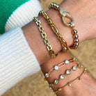 Large CZ Clasp Beaded Bracelet

Yellow Gold Plated
Clasp: 1" Long X 0.50" Wide
Beads: 6MM
7" Length

While supplies last. All Deals Of The Day sales are FINAL SALE.