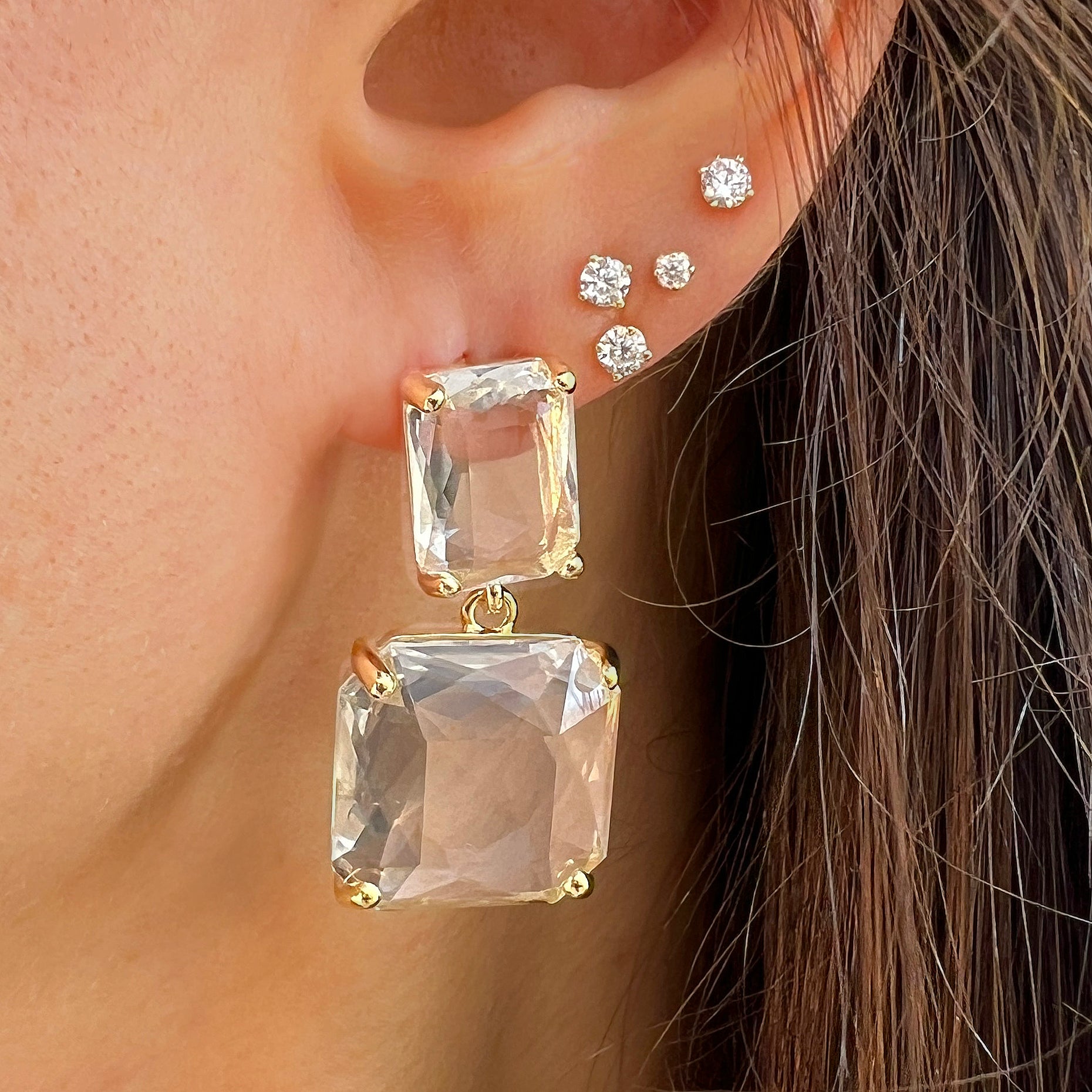 Square Drop Earrings
