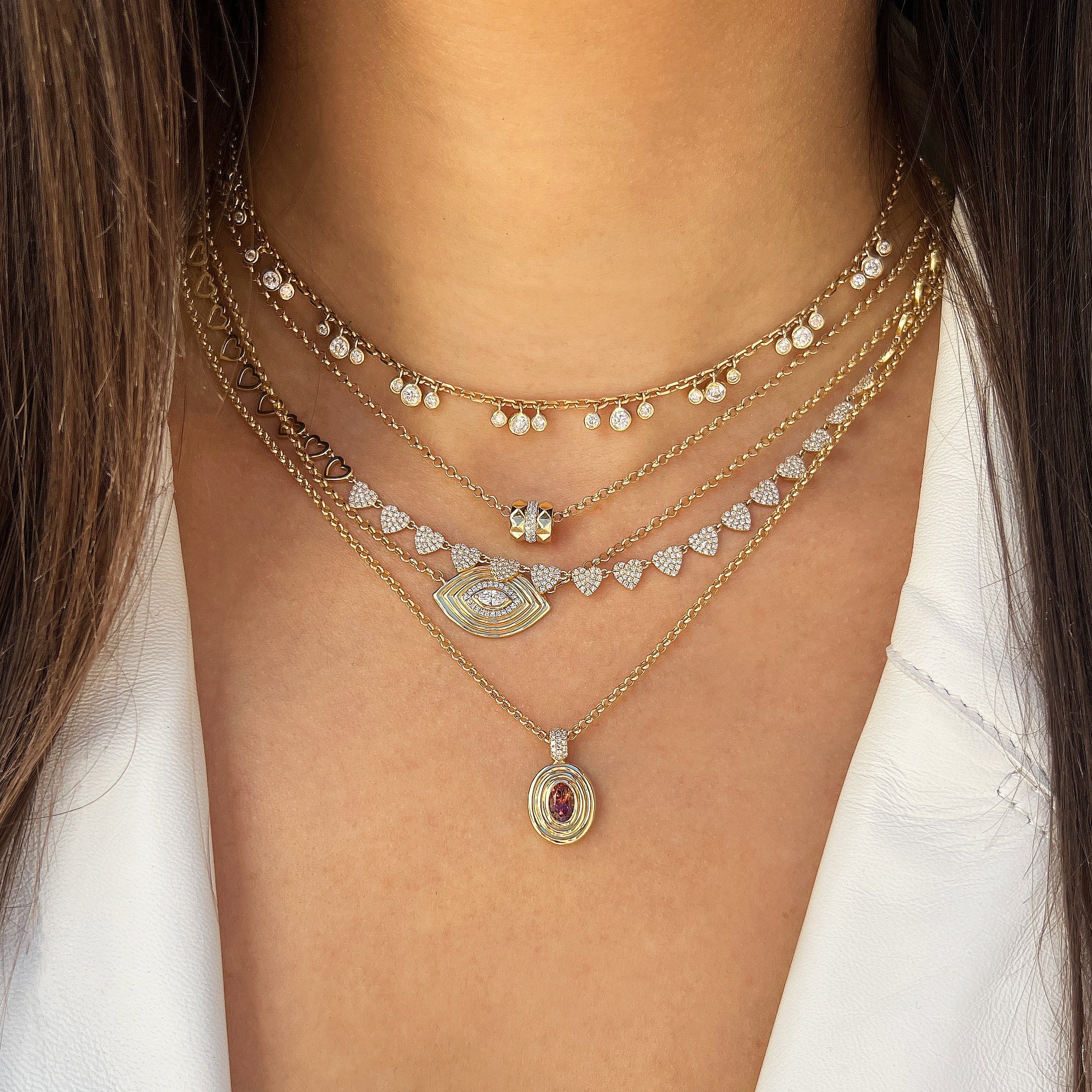 Diamond Rondelle Necklace

14K Yellow Gold
0.12 Diamond Carat Weight
Rondelle: 0.27" Wide
16-18" Adjustable Length