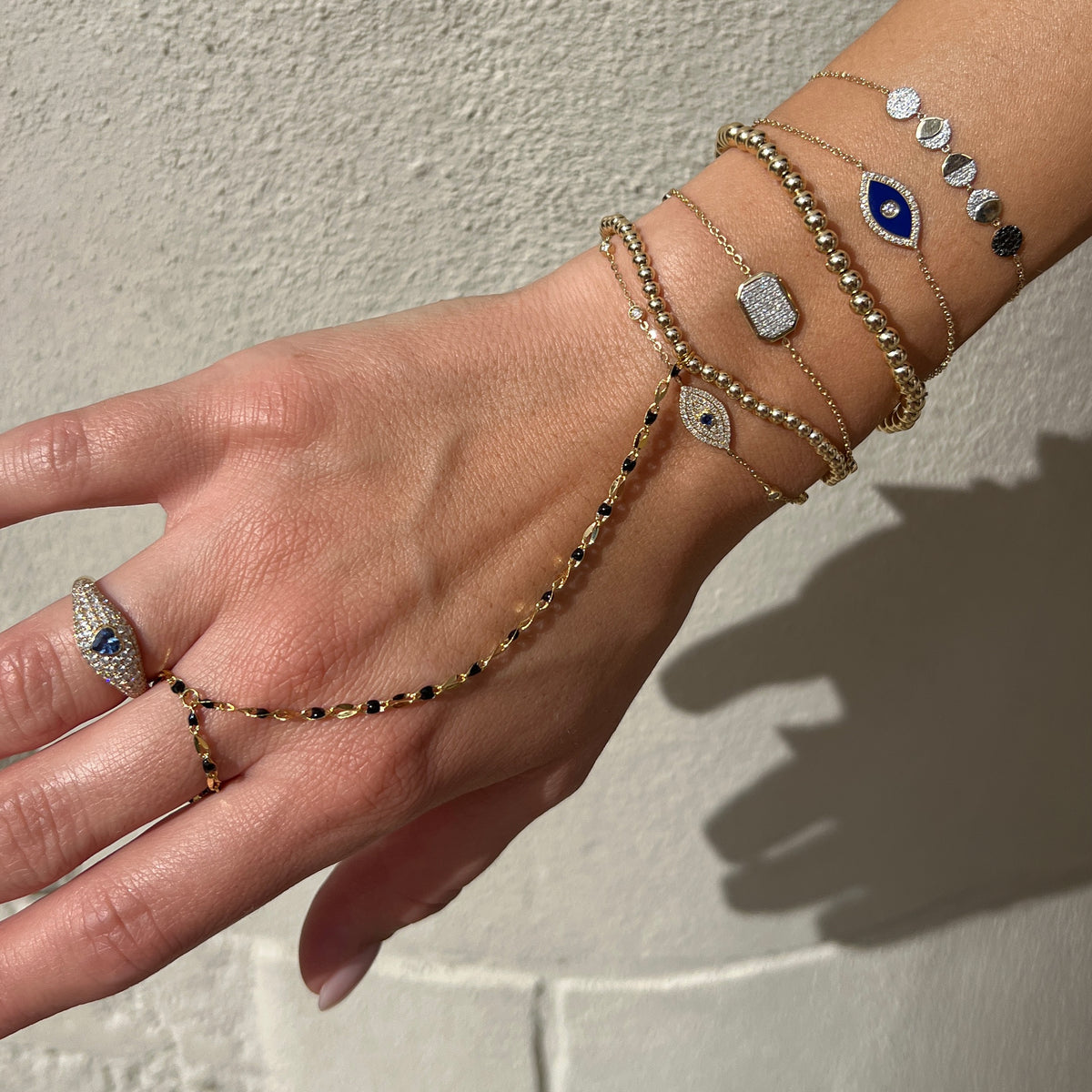 Stretch Hand Chain Bracelet View 2