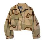 Beaded Floral Khaki Camo Jacket&nbsp;

One Size