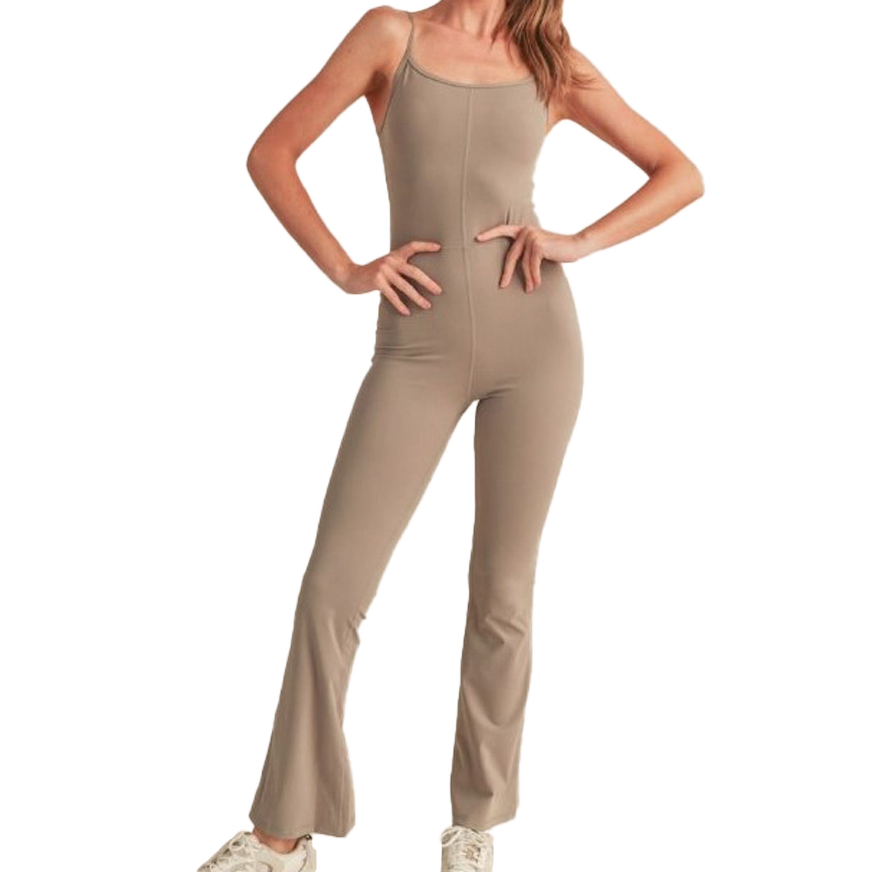 Taupe Athletic Jumpsuit