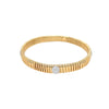 &nbsp;4 station pave disc flexible bracelet  Yellow Gold Plated
