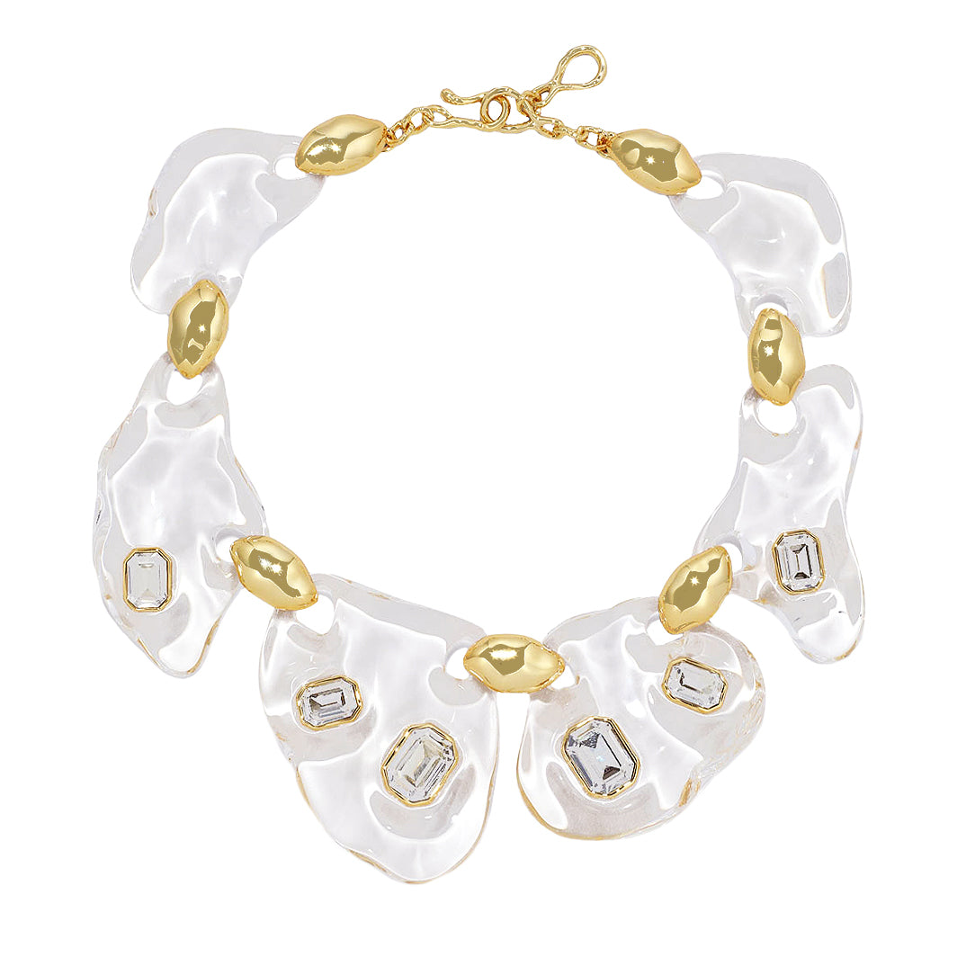 Lucite Pebble Necklace View 1