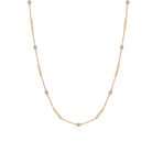 Diamond Bezels &amp; Gold Bars Station Necklace

14K Yellow Gold
0.27 Diamond Carat Weight
14-18" Length
Bezels: 0.10" Diameter
Bars: 0.30" Length