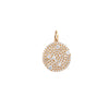 Diamond Circle Disc Charm Pendant  14K Yellow Gold 0.69 Diamond Carat Weight