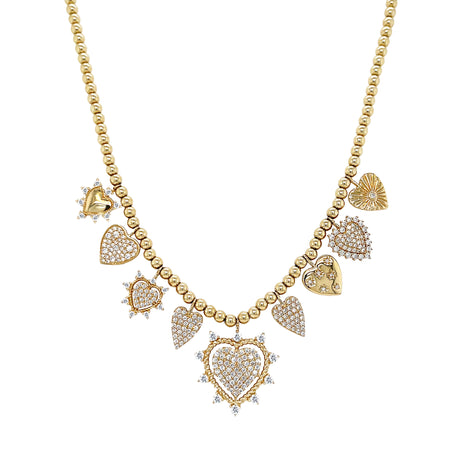 Diamond Multi Heart Necklace