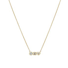 Diamond Circle, Rectangle &amp; Heart Necklace  14K Yellow Gold 0.67 Diamond Carat Weight 0.19" Long X 0.58" Wide 16-18" Adjustable Length