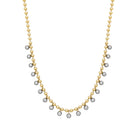 14K Diamond Drop Bead Chain Necklace

14K Yellow Gold &amp; Oxidized Gold
1.98 Diamond Carat Weight
Drop: 0.13" Wide
16-18" Adjustable Length