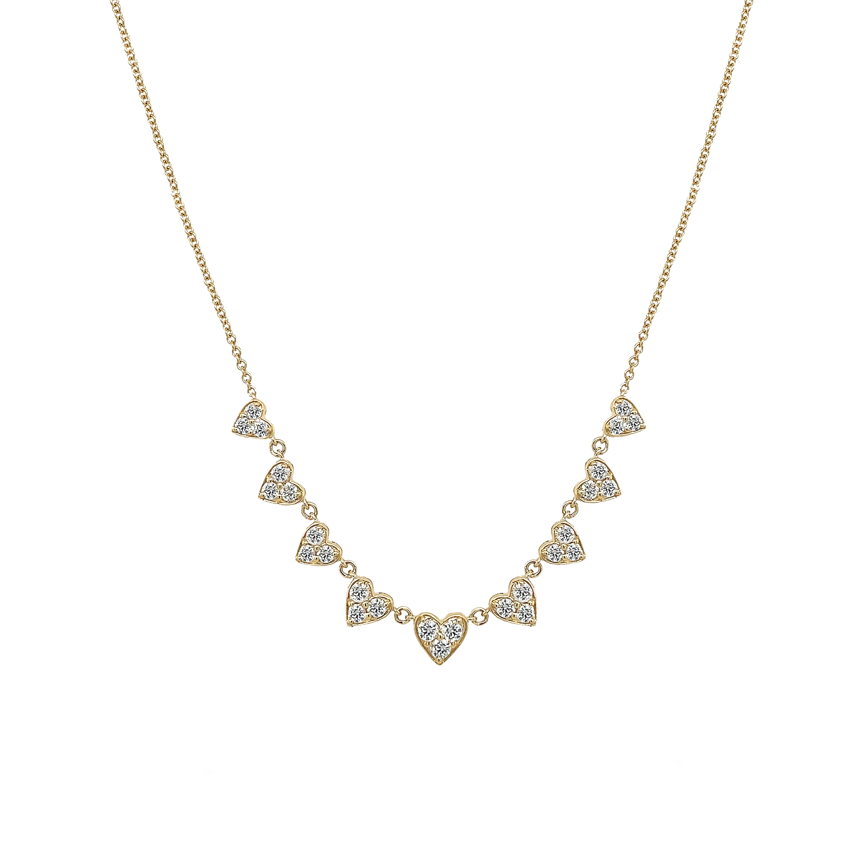 SALE Diamond Multi Heart Necklace