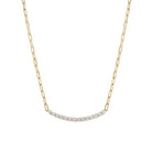 Diamond Curve Bar Necklace

14K Yellow Gold
1 Carat Diamond Weight
Diamond Bar: 0.10" Long X 1.35" Wide
16-18" Adjustable Length