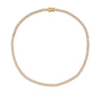 CZ Tennis Necklace  Yellow Gold & White Gold Plating Options Stones: 4MM Diameter