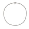 CZ Tennis Necklace  Yellow Gold & White Gold Plating Options Stones: 4MM Diameter