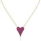 Pink CZ &amp; White CZ Reversible Heart Chain Necklace

Yellow Gold Plated
Heart approximately 1" High X 0.75" Wide&nbsp;
16.5-20.5" Adjustable Length
Double-sided