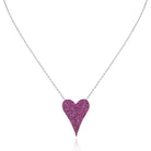 Pink CZ &amp; White CZ Reversible Heart Chain Necklace

White Gold Plated
Heart approximately 1" High X 0.75" Wide&nbsp;
16.5-20.5" Adjustable Length
Double-sided