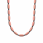 Sunset Bead &amp; Black Cord Necklace

35 Beads - 1" Long
Resin