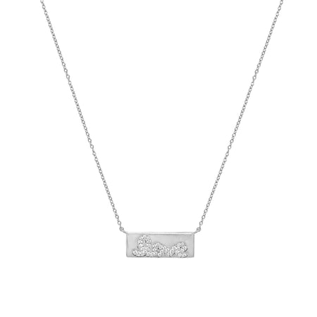 White Gold Love Bar Necklace DOTD view 1