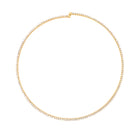 White Faux Diamonds Flexible Choker Necklace

Yellow Gold Plated