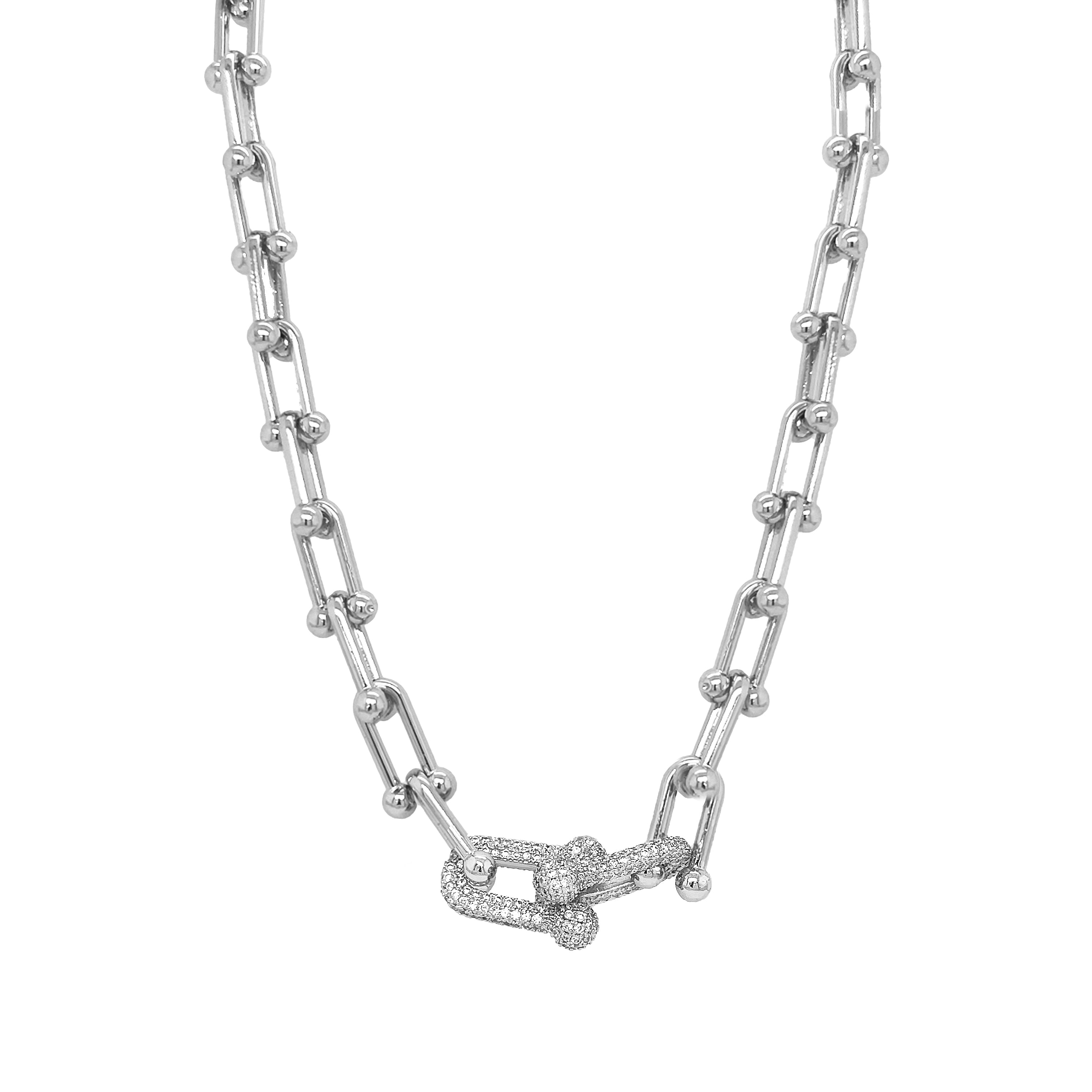 Double Pave Link Necklace

White Gold Plated
0.59" Long X 0.28" Wide
17-19" Adjustable Length

While supplies last. All Deals Of The Day sales are FINAL SALE.